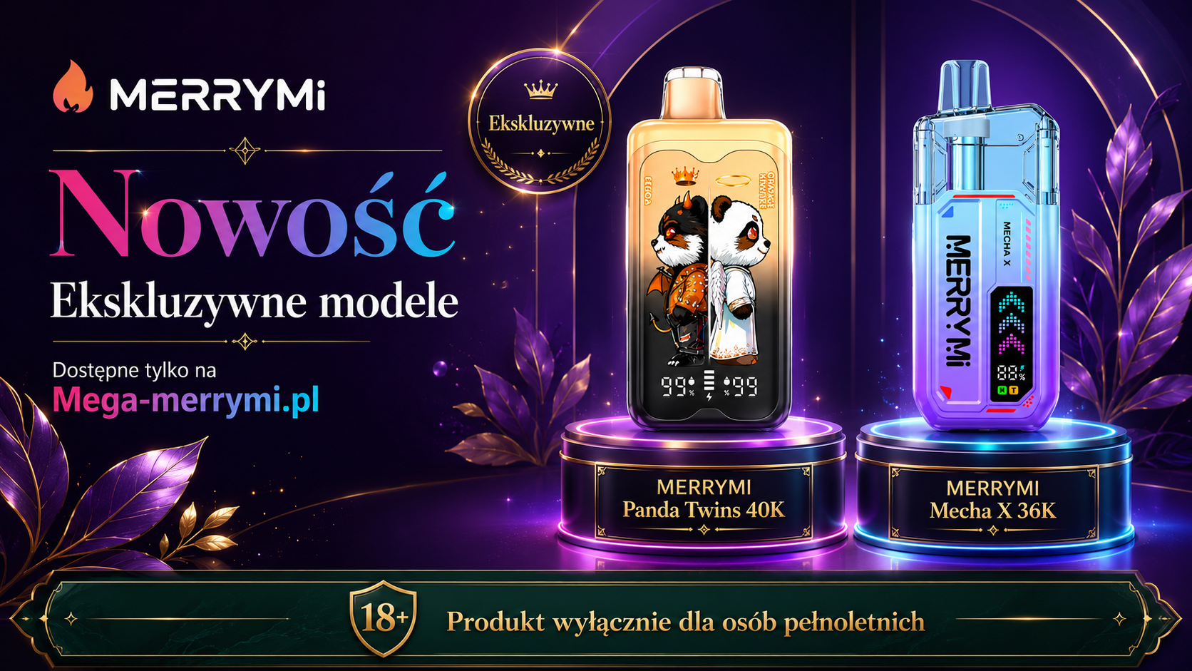 Baner MerryMi z ekskluzywnymi modelami Panda Twins 40K i Mecha X 36K